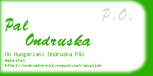 pal ondruska business card