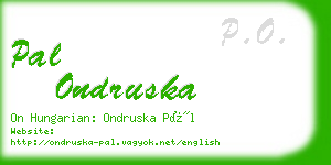 pal ondruska business card